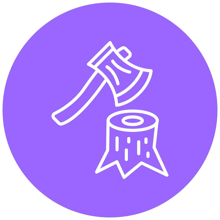 Vector estilo del icono de la deforestación