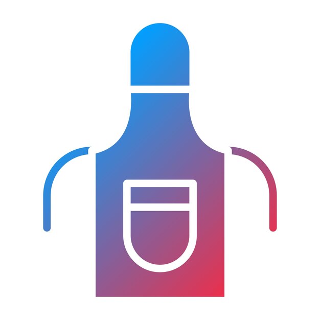 Estilo del icono del delantal de diseño vectorial