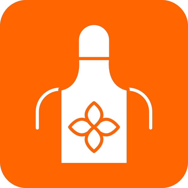 Estilo del icono del delantal de diseño vectorial