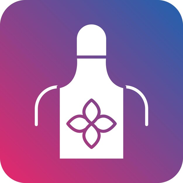Estilo del icono del delantal de diseño vectorial