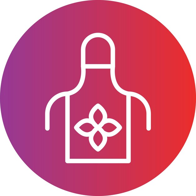 Estilo del icono del delantal de diseño vectorial