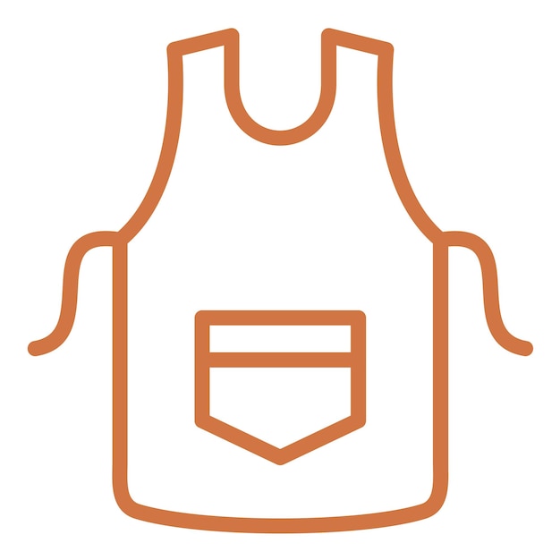 Estilo del icono del delantal de diseño vectorial