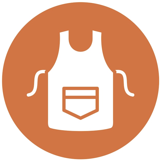 Estilo del icono del delantal de diseño vectorial