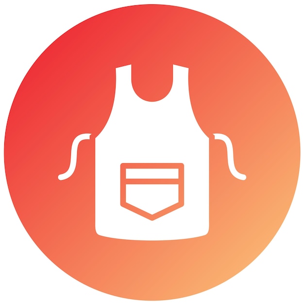 Estilo del icono del delantal de diseño vectorial