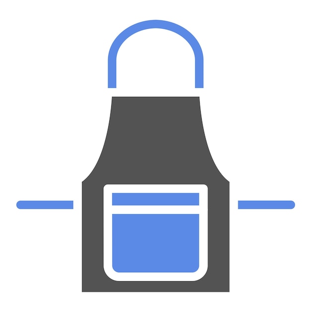 Estilo del icono del delantal de diseño vectorial