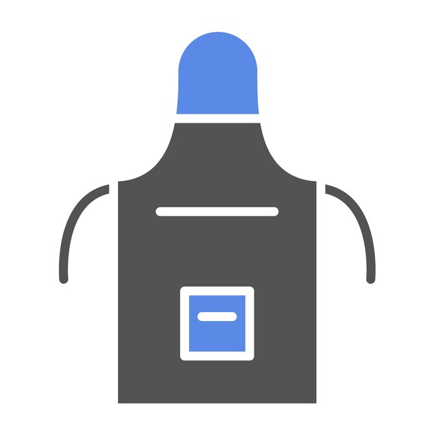 Estilo del icono del delantal de diseño vectorial