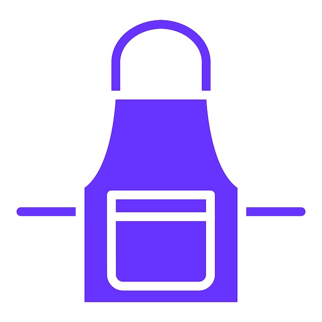 Estilo del icono del delantal de diseño vectorial