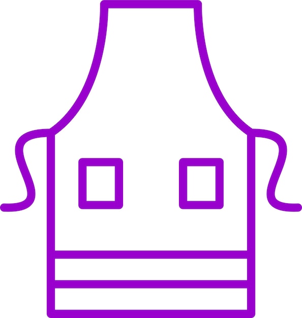 Estilo del icono del delantal de diseño vectorial