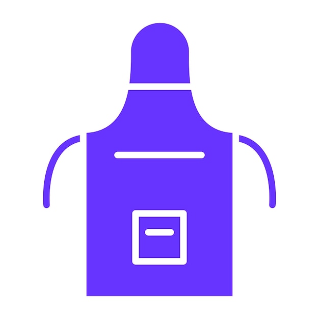 Estilo del icono del delantal de diseño vectorial