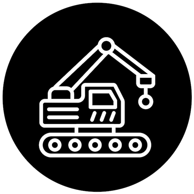 Estilo de icono de demolición de diseño vectorial