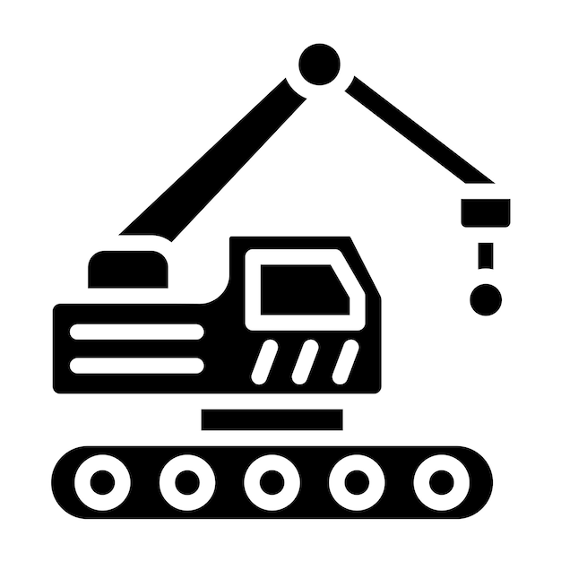 Estilo de icono de demolición de diseño vectorial