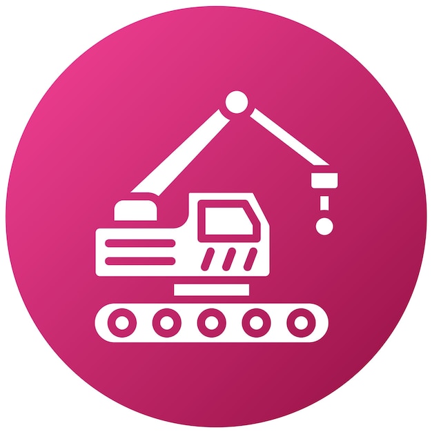 Estilo de icono de demolición de diseño vectorial