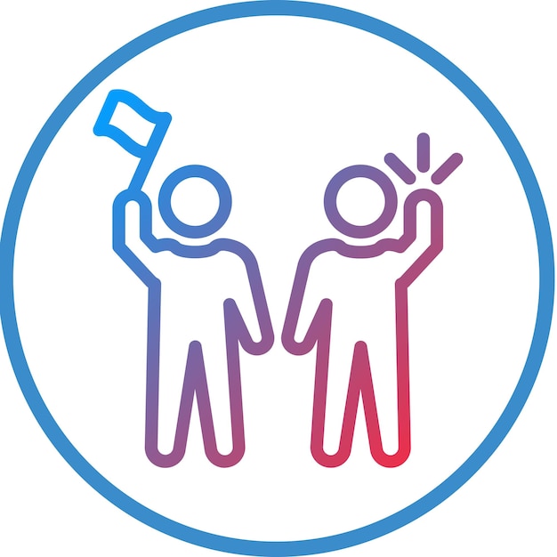 Estilo del icono de demostración del diseño vectorial