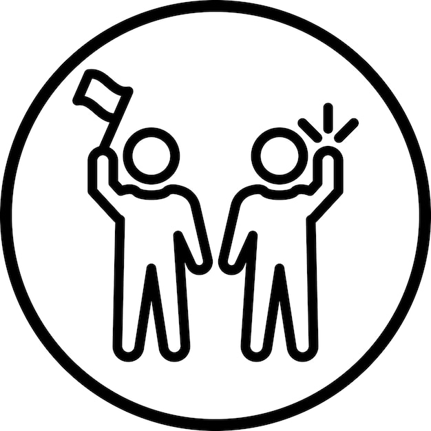 Estilo del icono de demostración del diseño vectorial