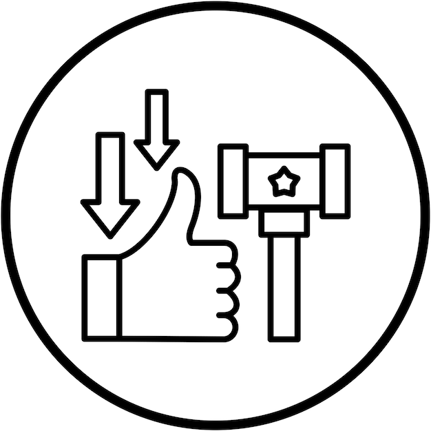 Estilo del icono de la derogación del diseño vectorial