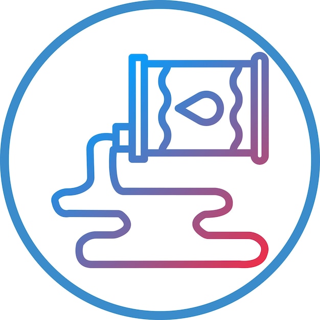 Estilo del icono de derrame de aceite de diseño vectorial