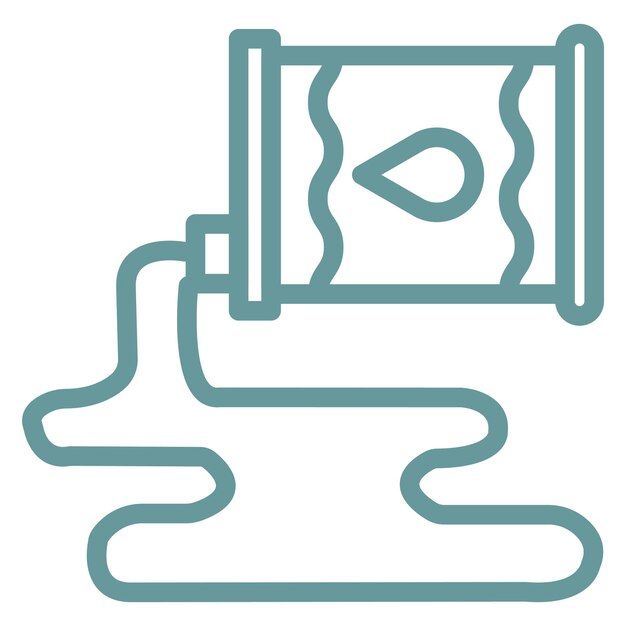 Estilo del icono de derrame de aceite de diseño vectorial