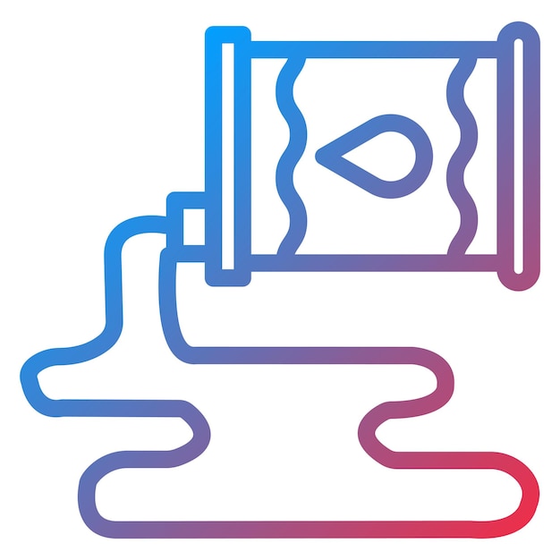 Estilo del icono de derrame de aceite de diseño vectorial