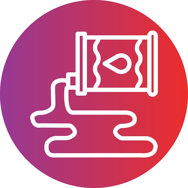 Estilo del icono de derrame de aceite de diseño vectorial
