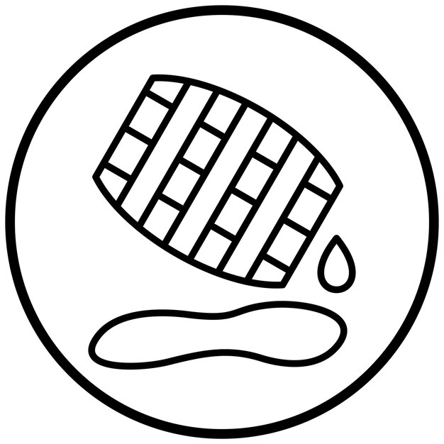 Estilo del icono del derrame de petróleo