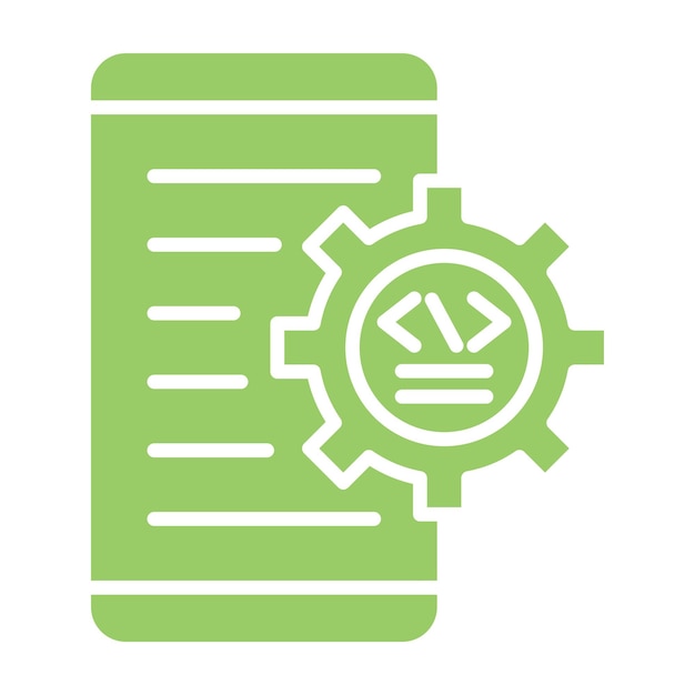 Estilo de icono de desarrollo de aplicaciones de diseño vectorial