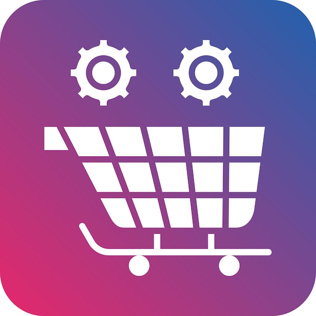 Estilo del icono de desarrollo de comercio electrónico