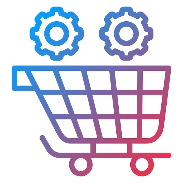 Estilo del icono de desarrollo de comercio electrónico