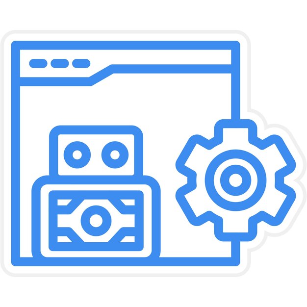 Estilo de icono de desarrollo de diseño vectorial