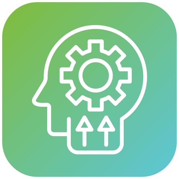 Estilo del icono de desarrollo de habilidades de diseño vectorial