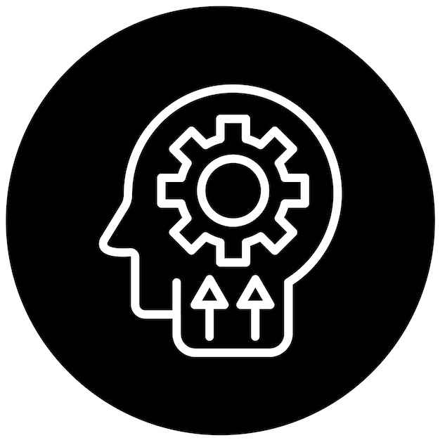 Estilo del icono de desarrollo de habilidades de diseño vectorial