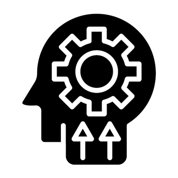 Estilo del icono de desarrollo de habilidades de diseño vectorial