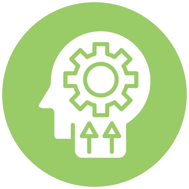 Estilo del icono de desarrollo de habilidades de diseño vectorial