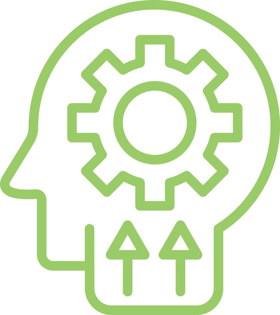 Estilo del icono de desarrollo de habilidades de diseño vectorial