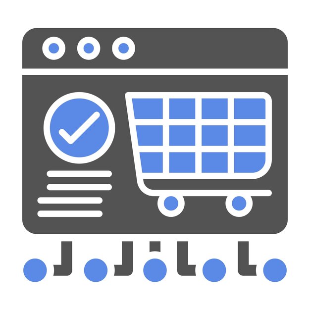 Estilo del icono de desarrollo de la plataforma de comercio electrónico