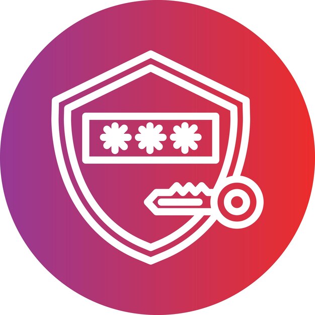 Estilo de icono de descifrado de diseño vectorial