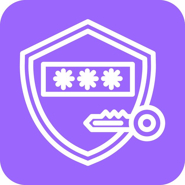 Estilo de icono de descifrado de diseño vectorial