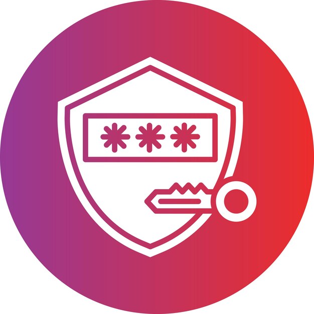Estilo de icono de descifrado de diseño vectorial