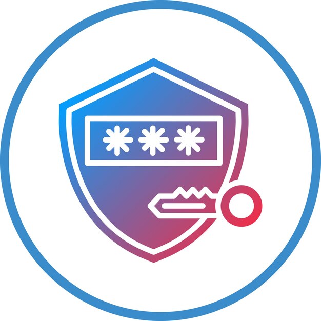 Estilo de icono de descifrado de diseño vectorial