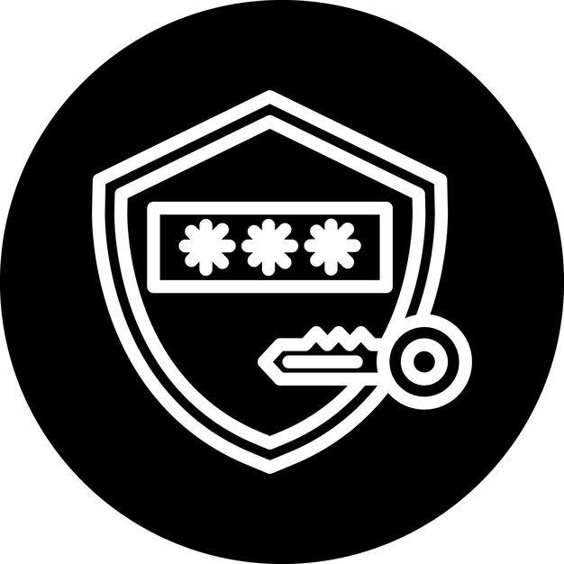 Estilo de icono de descifrado de diseño vectorial