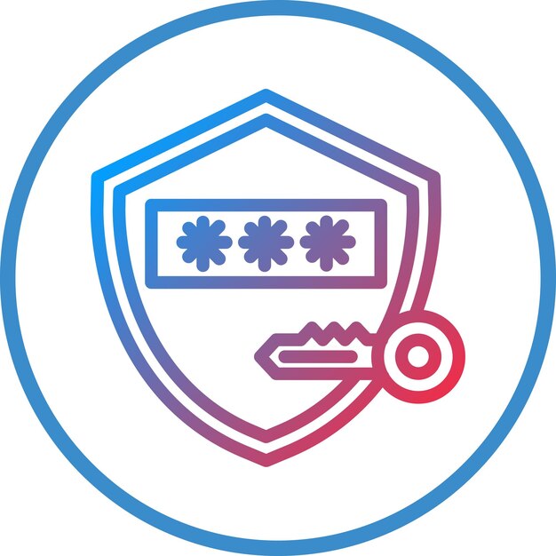 Estilo de icono de descifrado de diseño vectorial