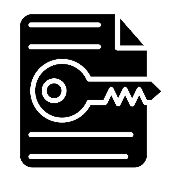 Estilo de icono de descifrado de diseño vectorial
