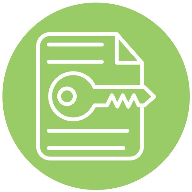 Estilo de icono de descifrado de diseño vectorial