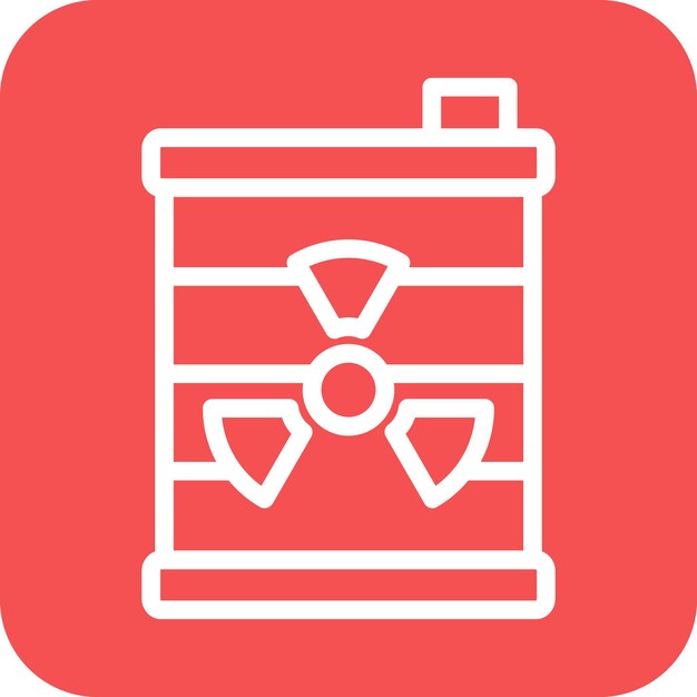 Estilo del icono de los desechos nucleares