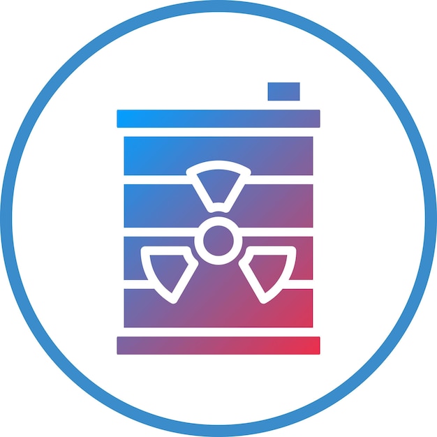Estilo del icono de los desechos nucleares