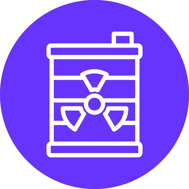 Estilo del icono de los desechos nucleares