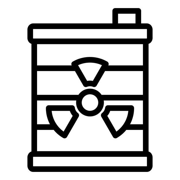 Estilo del icono de los desechos nucleares