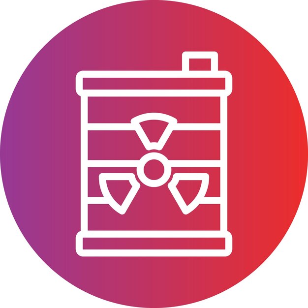 Estilo del icono de los desechos nucleares