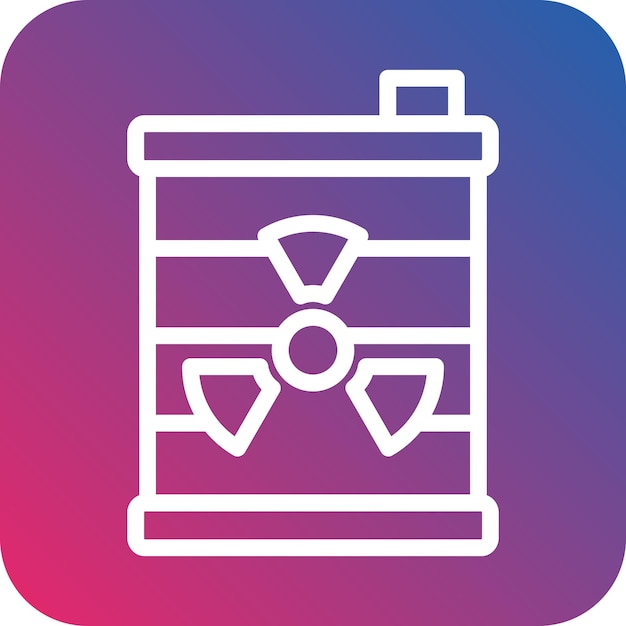 Estilo del icono de los desechos nucleares