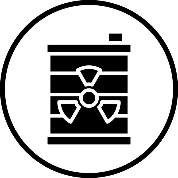 Estilo del icono de los desechos nucleares