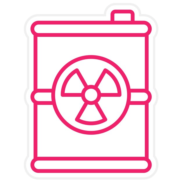 Estilo del icono de desechos tóxicos de diseño vectorial